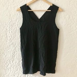 CLUB MONACO Black Silk Top